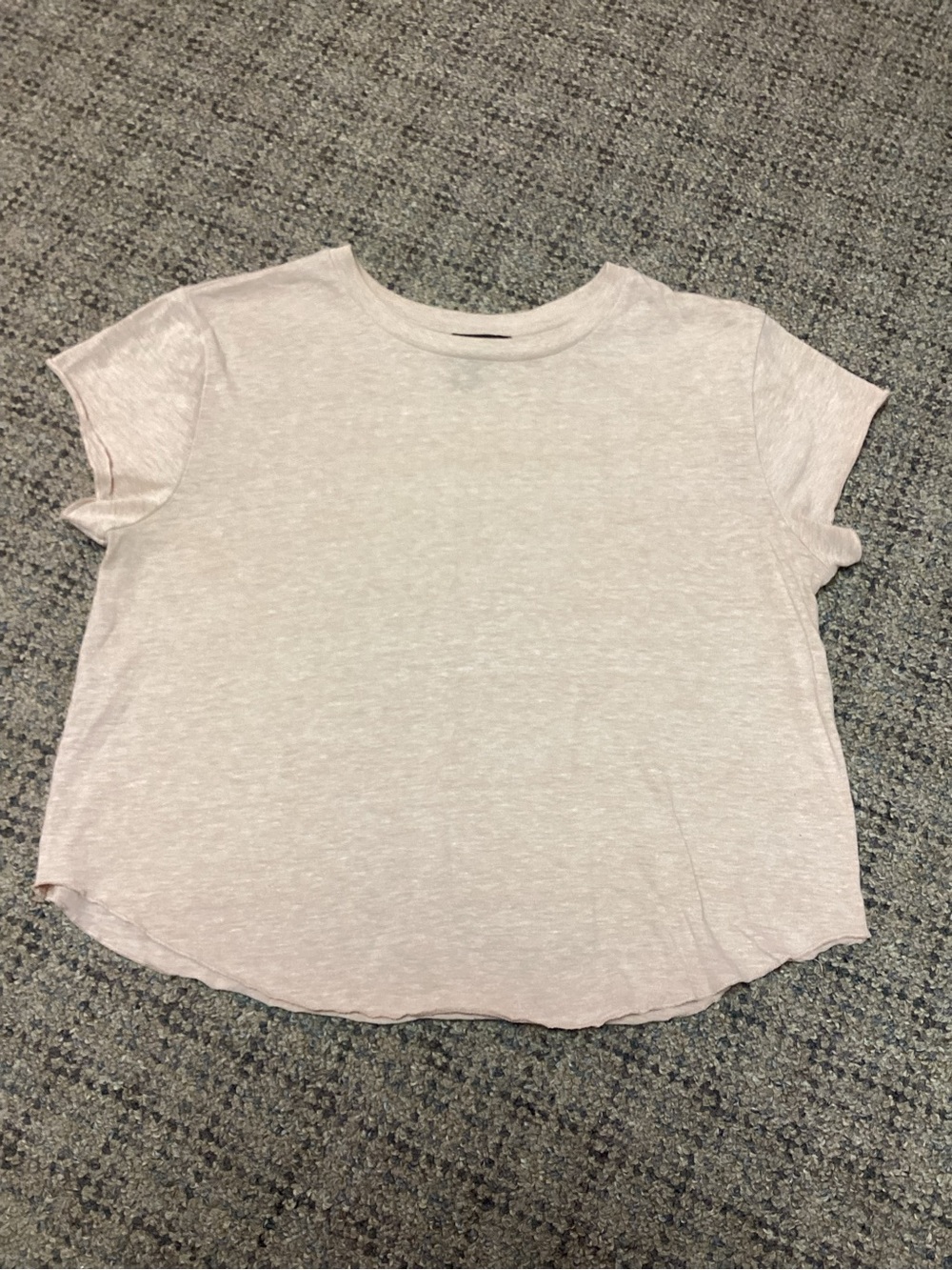 Forever 21 Peach Crop Crewneck Short Sleeve Tee * Size Medium